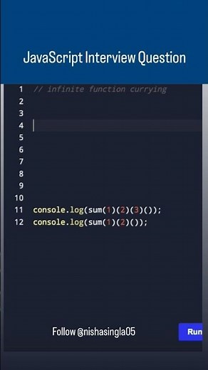 Infinite Currying Function 🔥​‪@NishaSingla‬