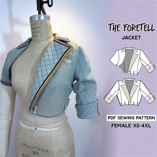 Sciel Jacket Sewing Pattern | Cropped Jacket Pattern | Tutorial Book - Etsy