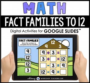 Google Slides Math Fact Families to 12 Digital Activities Distance Learning