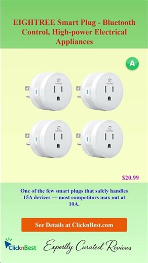 EIGHTREE Smart Plug - Bluetooth Control, High-power Electrical Appliances