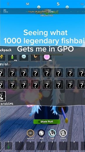 [GPO] What I got fishing WITH 1000 LEGENDARY FISH BAIT #gpo #roblox #grandpieceonline #onepiece