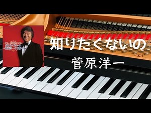 知りたくないの 菅原洋一 ピアノ