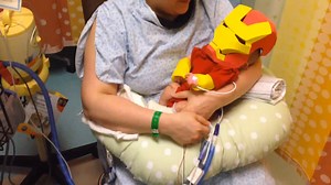 Dad builds Iron Man Halloween costume for sick newborn son