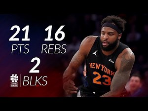 Mitchell Robinson 21 pts 16 rebs 2 blks vs Sixers 25/26 season