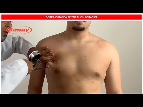 Dobras Cutâneas - Prega Cutânea Peitoral ou Torácica - Como fazer a medida utilizando o adipômetro