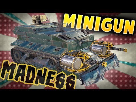 Crossout Gameplay - Double Reaper Minigun Tank Build - The Mini Minigun Tank - Crossout Builds