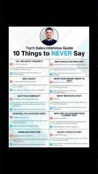 10 things to never say in a tech sales interview