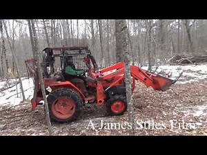 KUBOTA L3400 Maine Woods Clearing The Way Part 1