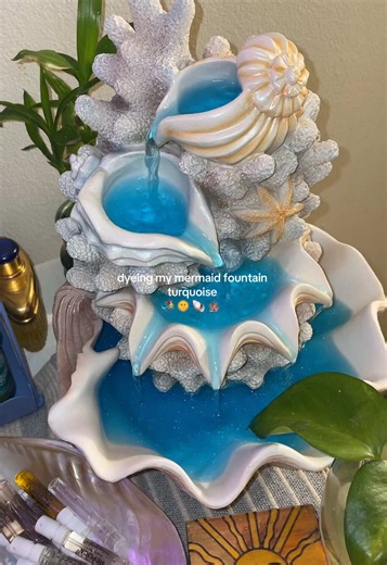 Turquoise Shell Fountain Dyeing: How to Change Water Color Safely