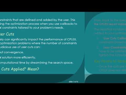 Understanding the Meaning of User Cuts Applied in CPLEX Reports