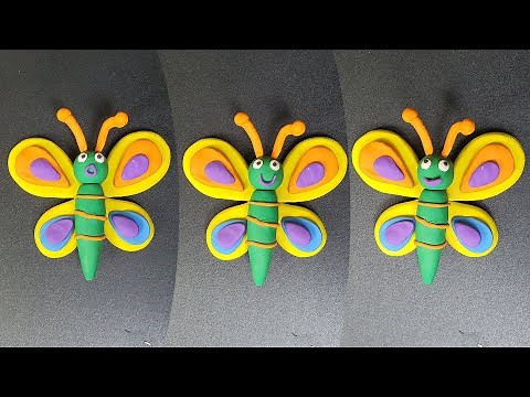 Butterfly Polymer Clay Toys Making How To Make Butterfly polymer clay Video for Toddlers