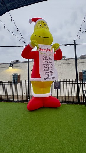 Fall Line Brewing Company on Instagram: "Whoville called — they want to know who’s taking home the 19ft Grinch. 💚🎄 Rescue the stolen presents during the Grinch bar crawl on December 18th, turn in your card at JBA, and you’re entered to win the biggest Grinch we’ve ever seen. 🎁✨ Grab your tickets now to the bar crawl with the link in our bio!"