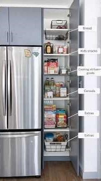 Kitchen Storage & Organization | Deep Pantry Organization Hacks (Small/Narrow Pantry)