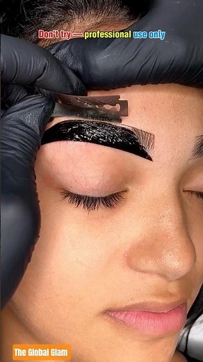 Threading With Blade | Professional Technique Only | Don’t Try At Home ⚠️ #skincare #beauty #shorts