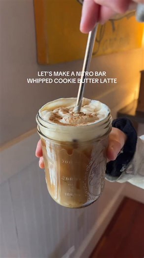 TORI MORGAN on Instagram: "making nitro bar’s whipped cookie butter latte !! here’s how i made it… COOKIE BUTTER SYRUP: - 1/2 cup cookie butter spread - 1/2 cup brown sugar - 3/4 cup water (melt the first 3 together then remove from heat for remaining) - 1 teaspoon cinnamon - 1 teaspoon vanilla extract - pinch of salt COOKIE BUTTER WHIP - 1/2 cup heavy cream - 2 tablespoons whole milk - 2 tablespoons cookie butter sauce - 2 tablespoons cookie butter spread - 2 tablespoons sugar CREDITS recipe fo