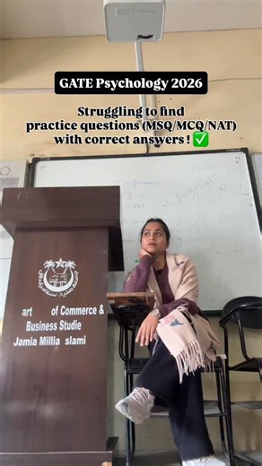 Psych Learning on Instagram: "Comment ‘Questions’ to get unit-wise practice questions and PYQs as well ! All with correct answers & explanation as well ☑️ @psych.learning #psychology #psychologystudent #reels #gate #iit"