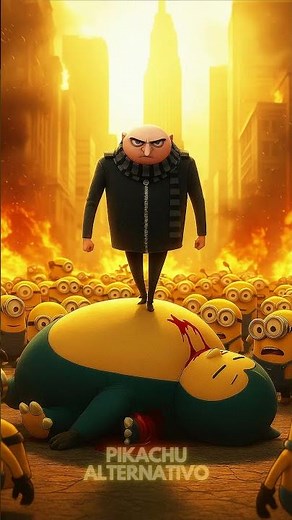 Minions Gru vs Pikachu & Pokémon Mais Fortes — Quem será que venceu essa? #pokemon #shorts #pikachu