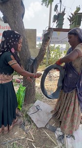 A beautiful tribal girl's amazing artwork 😱 She created an amazing household item by cutting rubber. #artwork #magicart #creative #fbifestyle #making | Mr Rajasthan