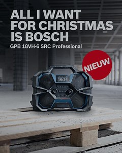 Van kerstliedjes tot je favoriete playlist. Met de GPB 18VH-6 SRC Professional radio luister je alles wat je wil 😊🔊 eenvoudig via DAB , FM, Bluetooth®, AUX en Multi-Speaker Sound. En ook waar je maar wil, want hij is compatibel met onze 18V- en 12V-systemen en met AMPShare. Klinkt als het perfecte kerstcadeau voor vakmensen! 🎁👍 https://utm.io/uhLdY | Bosch Professional Power Tools and Accessories