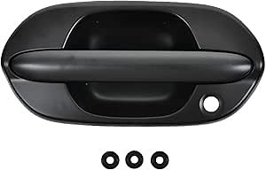 TRQ Front Left Exterior Door Handle Black Drivers Side Compatible with 1999-2004 Honda Odyssey