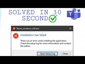 microsoft teams Installation has failed in windows error |teams error|#microsoftteams #installation
