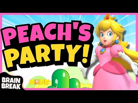 Peach's Brain Break Party | Mario Run | Freeze Dance | Just Dance | Valentines Day