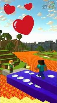 ❤️ Steve Uses Dominoes to Cross Lava and Kiss Alex!