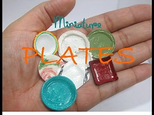 DIY Easy Plates from Polymer Clay Dollhouse Miniature