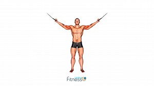 Bíceps, brazos en cruz en polea alta - EresFitness