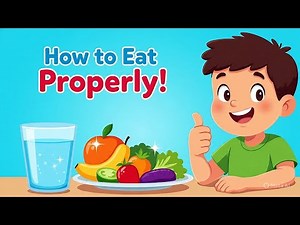 How to Eat Properly | Healthy Eating Habits for Kids 🍎🥦