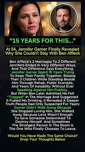 Jennifer Garner Revealed the Real Reason She Walked Away From Ben Affleck