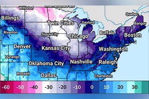 Polar vortex update: Map shows states facing near record cold
