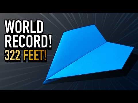 2026 WORLD RECORD Paper Airplane!!! How to Make the BEST Paper Airplane for Distance!