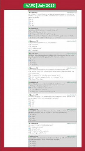 July 2025 AAPC Magazine Test | Q&A for Free CEUs | CPC CEU Quiz Answers