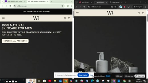 compare live & Preview