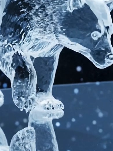 Crystal Bear Touch Crystal – Satisfying Loop #satisfying #asmr #oddlysatisfying #crystal #animals #loop #impossibleanimals_
