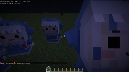 Minecraft Figura高级父类型用法之基于玩家头颅的赛博棉花娃娃