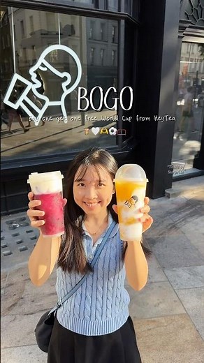 HeyTea - BOGO (buy one get one free) on 19th July, World Cup final