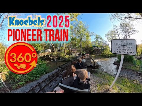 All aboard scenic Pioneer Train Ride at Knoebels! | 360 VR 8K 2025 POV