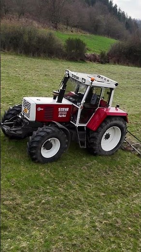 Steyr 8165 Turbo with a homemade meadow harrow | Luxembourg 2026