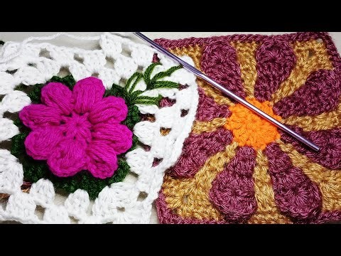 Needle&Crochet is live with 2 beautiful floral Crochet granny square tutorial stay tuned #live