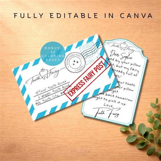 Tooth Fairy Apology Letter Blue Printable, Forgot Tooth Note, Missed Tooth Fairy, Missing Tooth Emergency Kit - Etsy