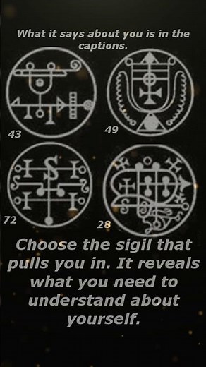 Choose Your Sigil, Know Yourself