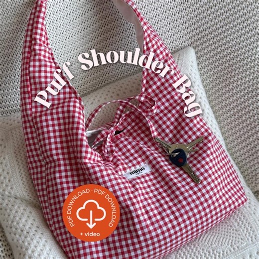 Bow Shoulder Bag PDF Sewing Pattern: Beginner-friendly Boho Bag With Pocket - Etsy