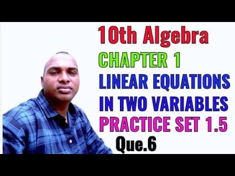Practice Set 1.5 Questions 6 Chapter 1 Linear Equations In Two Variables Maharashtra Board 