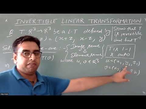 Invertible or Inverse of a Linear Transformation - Linear Algebra - BSC 6th Sem #NET #bscfinalyear