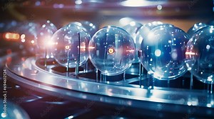 Closeup of the top quark and antiquarks rapid decay, producing a shower of other particles that are detected by the surrounding detectors.