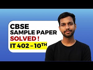 IT 402 Sample Paper 2025 -26 Solved || Class 10 CBSE || Full Paper Solution || IT 2026 Sample Paper