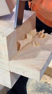 It’s fun when the chisel cuts this clean. | Thornhill Timber Frames