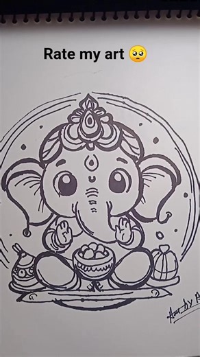 rate my art 🥺 #shorts #viral #ganesh #ganpati #drawing